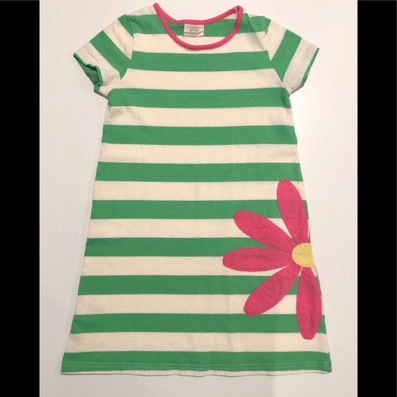 Mini Boden Other - Mini Boden Striped Flower Dress Size 7-8